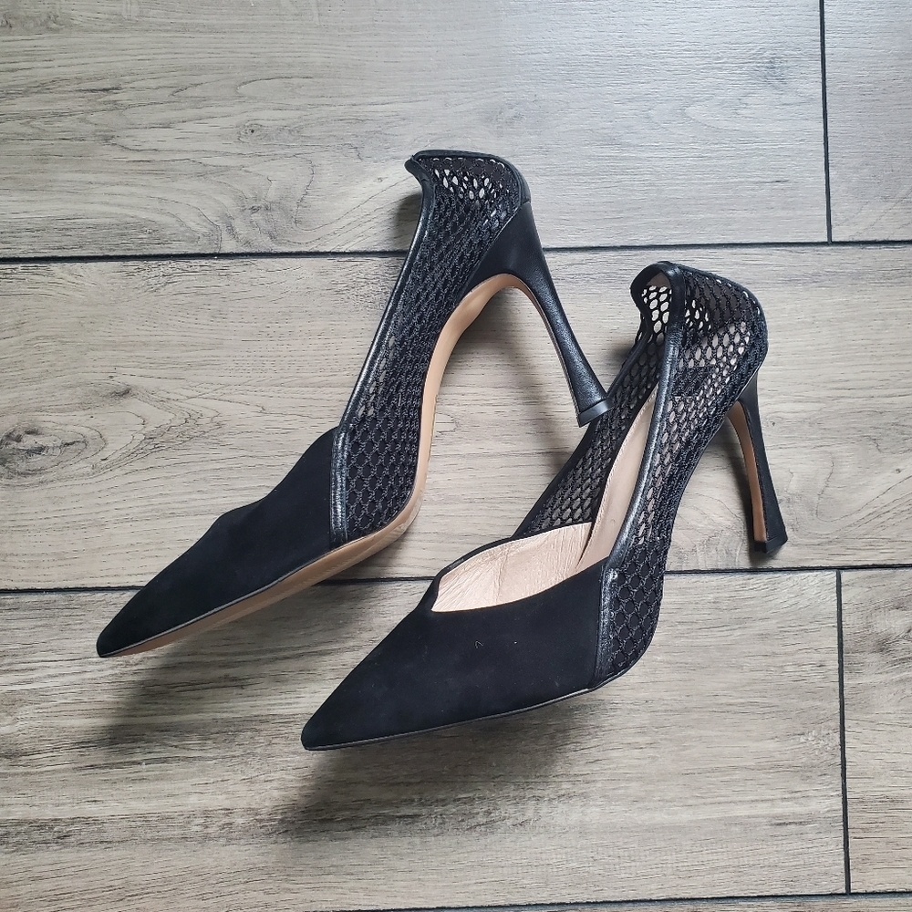 LOUISE ET CIE | Talissa Leather Mesh Pumps in Black (Size 9) - Picture 7 of 8